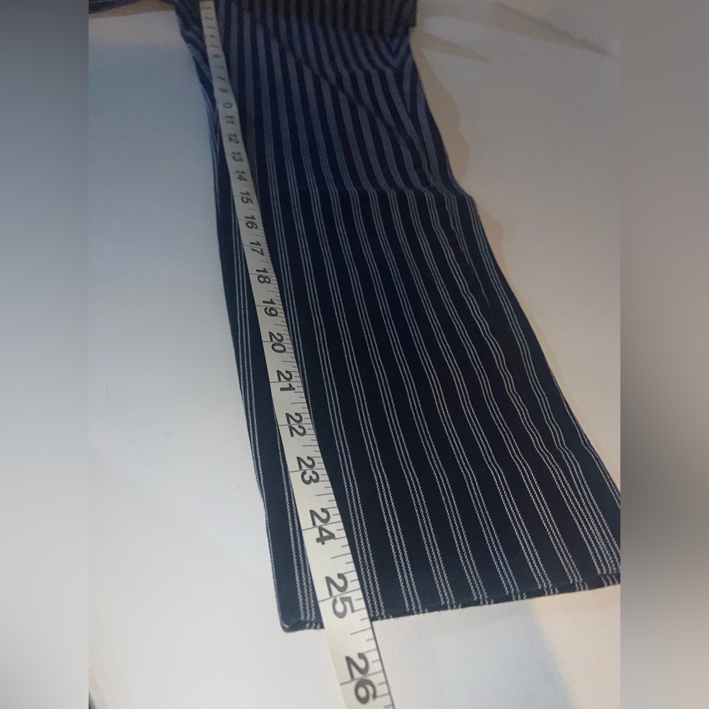 Banana Republic Navy Sloan Skinny Crop Striped Pants Size 4 - Picture 9 of 9
